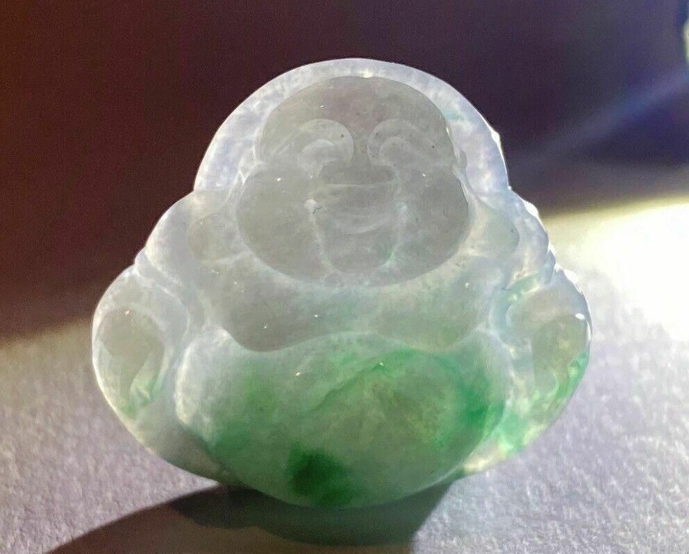 Lot 5 Natural Icy Jadeite Jade (Type A) Carve Big Belly Buddha Pendant Certified photo buy
