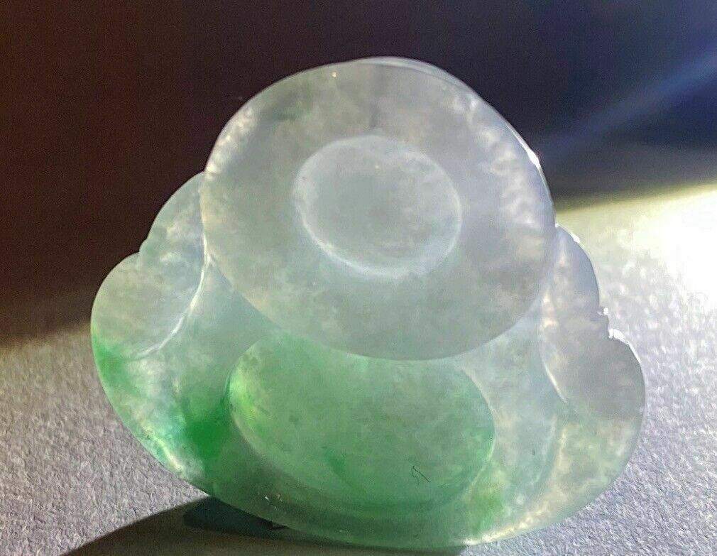 Lot 5 Natural Icy Jadeite Jade (Type A) Carve Big Belly Buddha Pendant Certified photo vintage