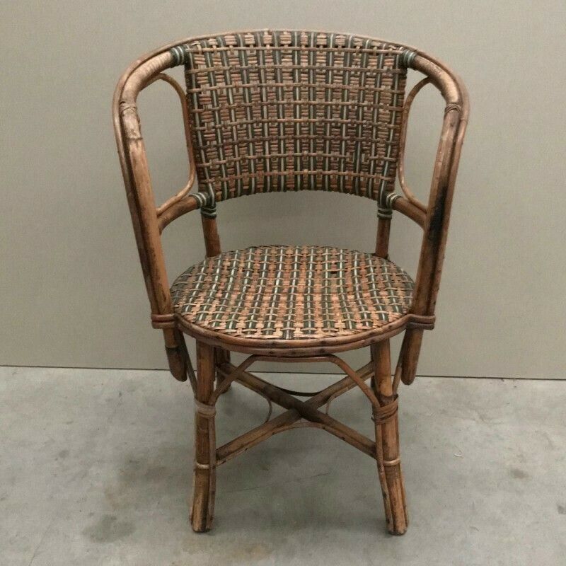 Bamboe Kinderfauteuil – Jaren 1930 photo furniture