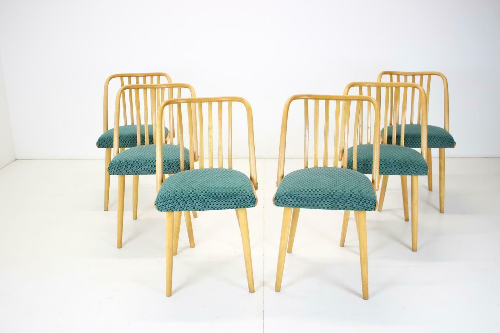 1960s Antonin Suman Set Of Six Dining Chairs Czechoslovakia photo furniture