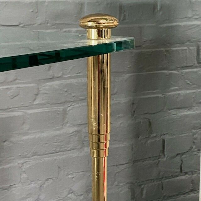 Hollywood Regency Vergulde & Glazen Bijzettafel photo buy