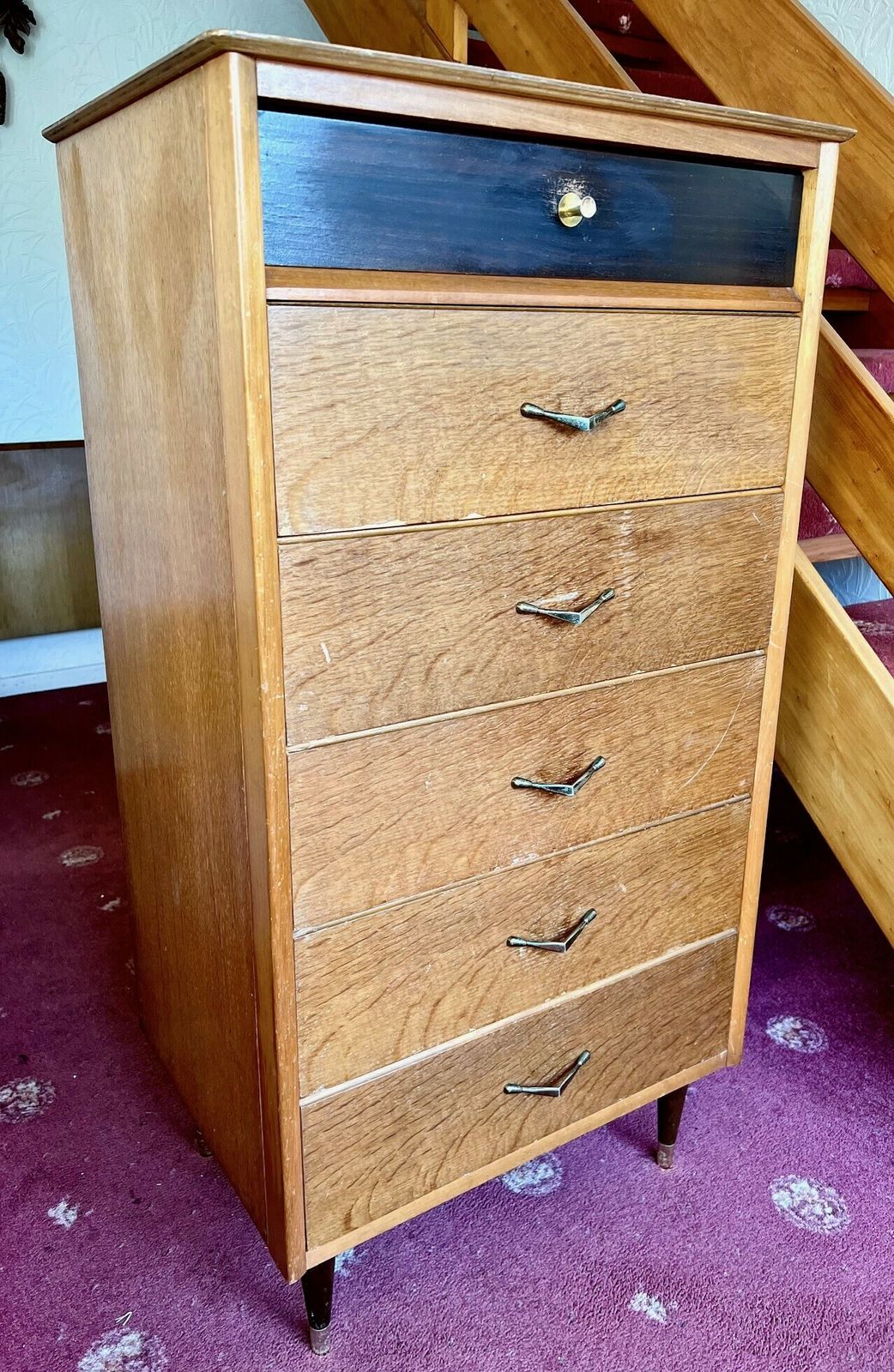 Astons Of Wrexham 1960’s Chest Of Drawers, Non Refurbished, Original Finish photo furniture