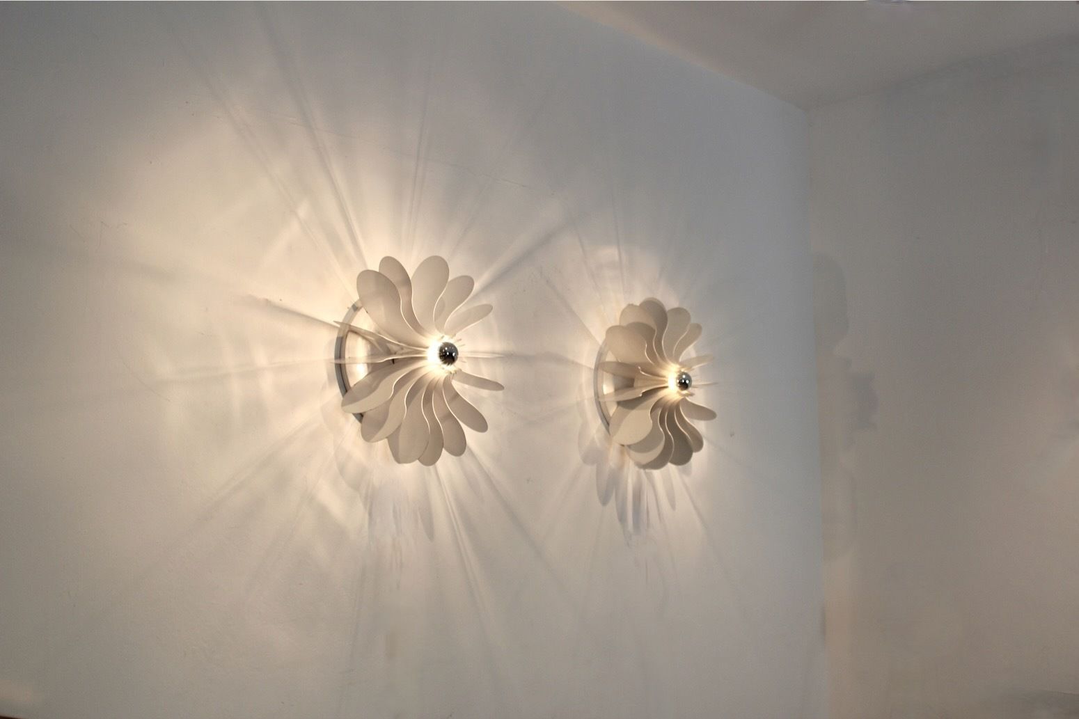 photo for sale Graphical Bolide Sconces By Hermian Sneyders De Vogel For Raak, Amsterdam, Stock Of Four
