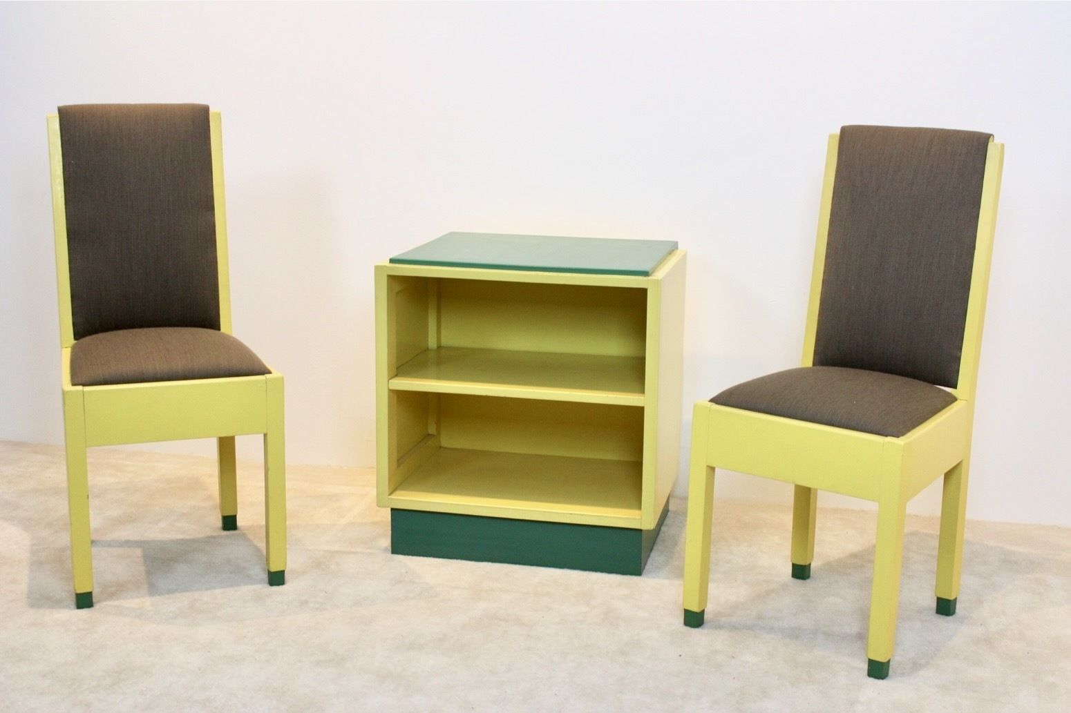 Dutch Modernism Chairs And Cabinet By Jan Den Drijver For ‘De Stijl’