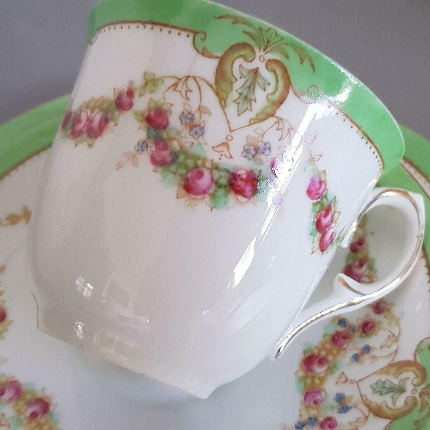 Edwardian Balmoral China Redfern And Drakeford Pink Roses Partial Tea Set photo for sale