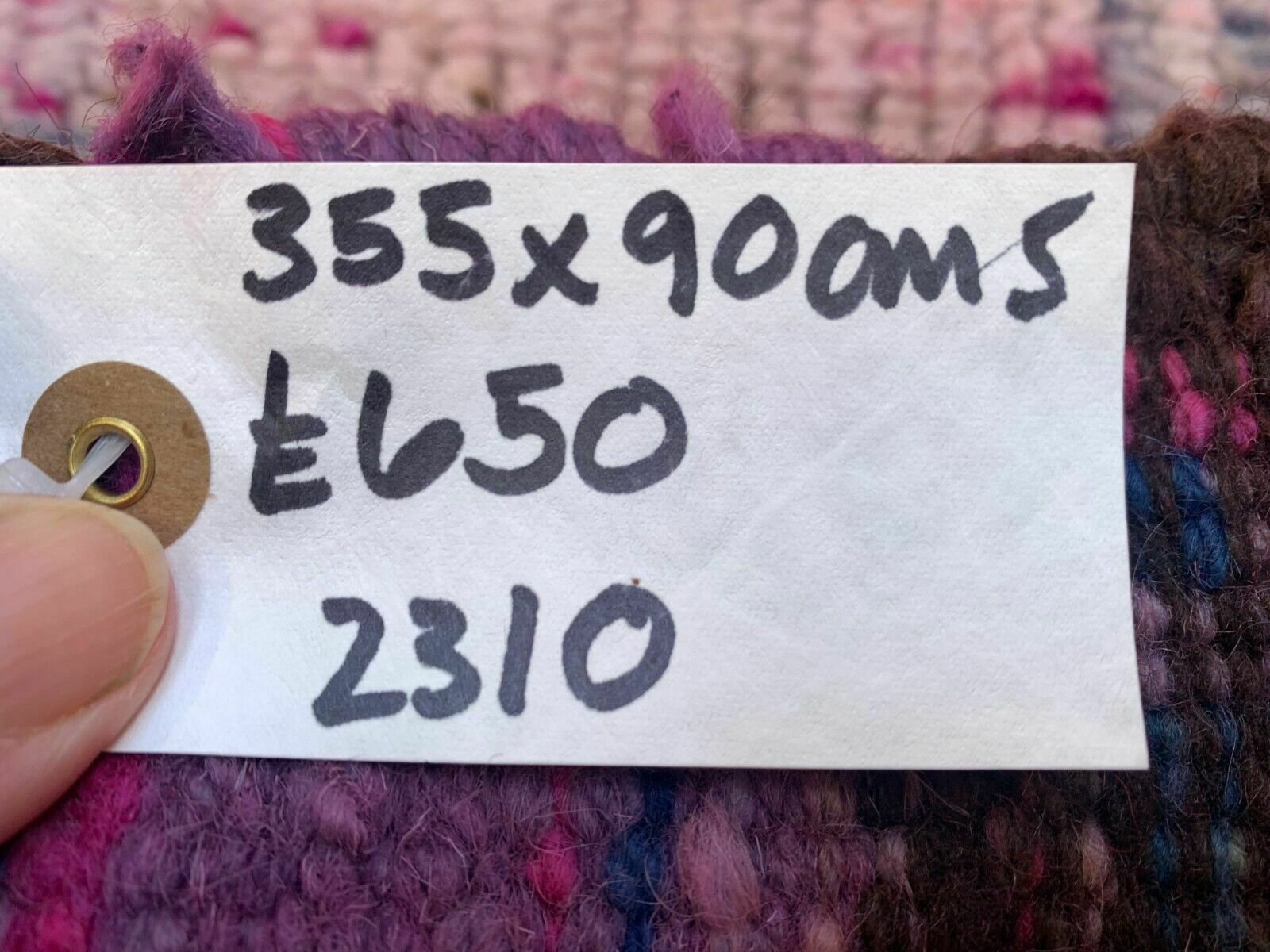 664.0 Vintage Turkish Tribal Runner 355x90 Cm Veg Dye Wool Rug Tribal, Handmade photo