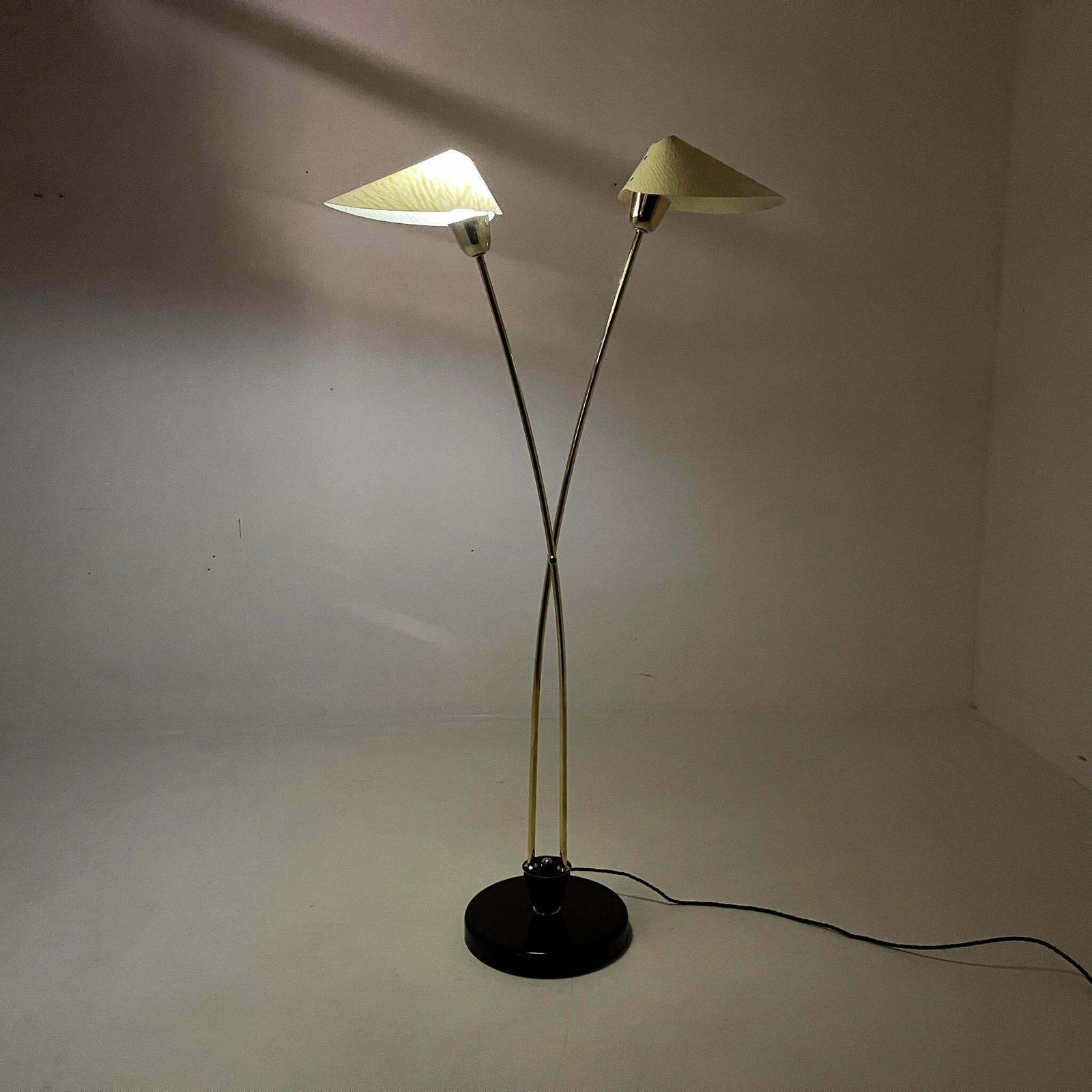 Lighting Mid Century Brass Floor Lamp By Napako, 1960s photo