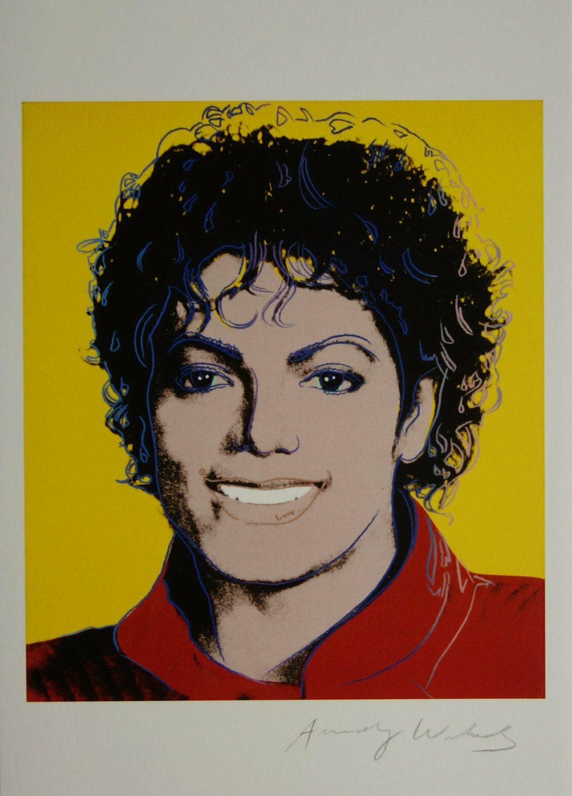 Fine Pop Art Edition Trial Proof Print – Michael Jackson, Andy Warhol, Signed & Stamped With Estate Stamp