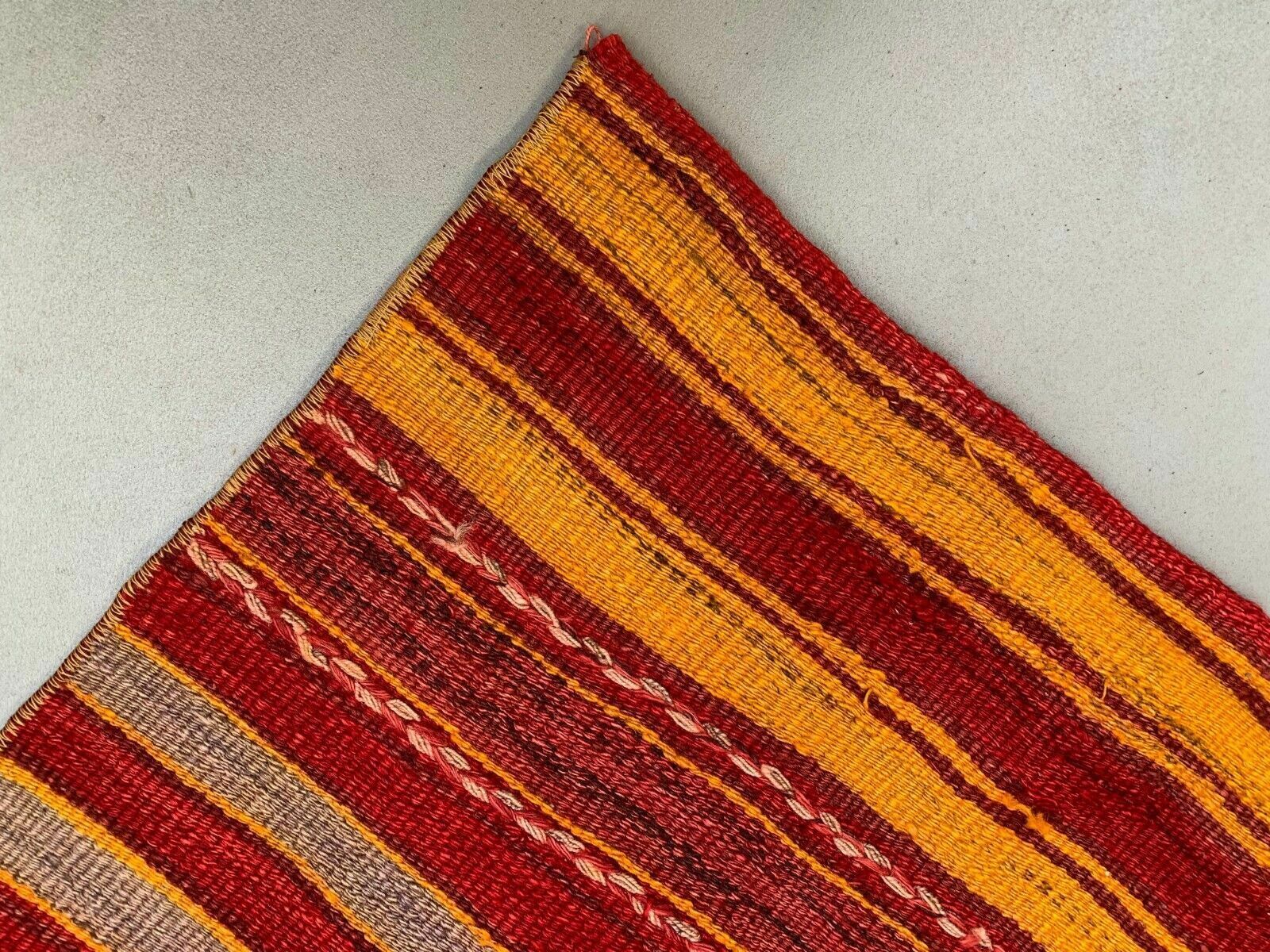 Old Turkish Narrow Kilim Runner 405x49 Cm Shabby Chic, Vintage Kelim photo vinterior