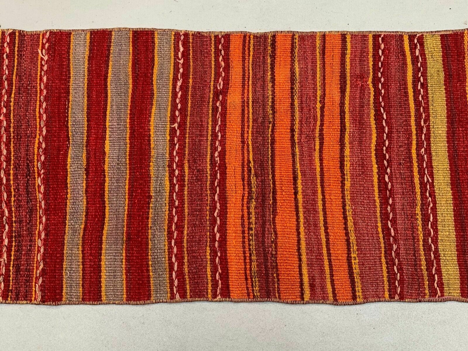 photo furniture Old Turkish Narrow Kilim Runner 405x49 Cm Shabby Chic, Vintage Kelim