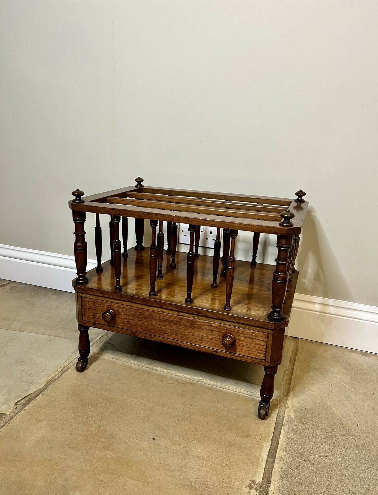 Victorian Quality Figured Walnut Canterbury photo Home Decor
