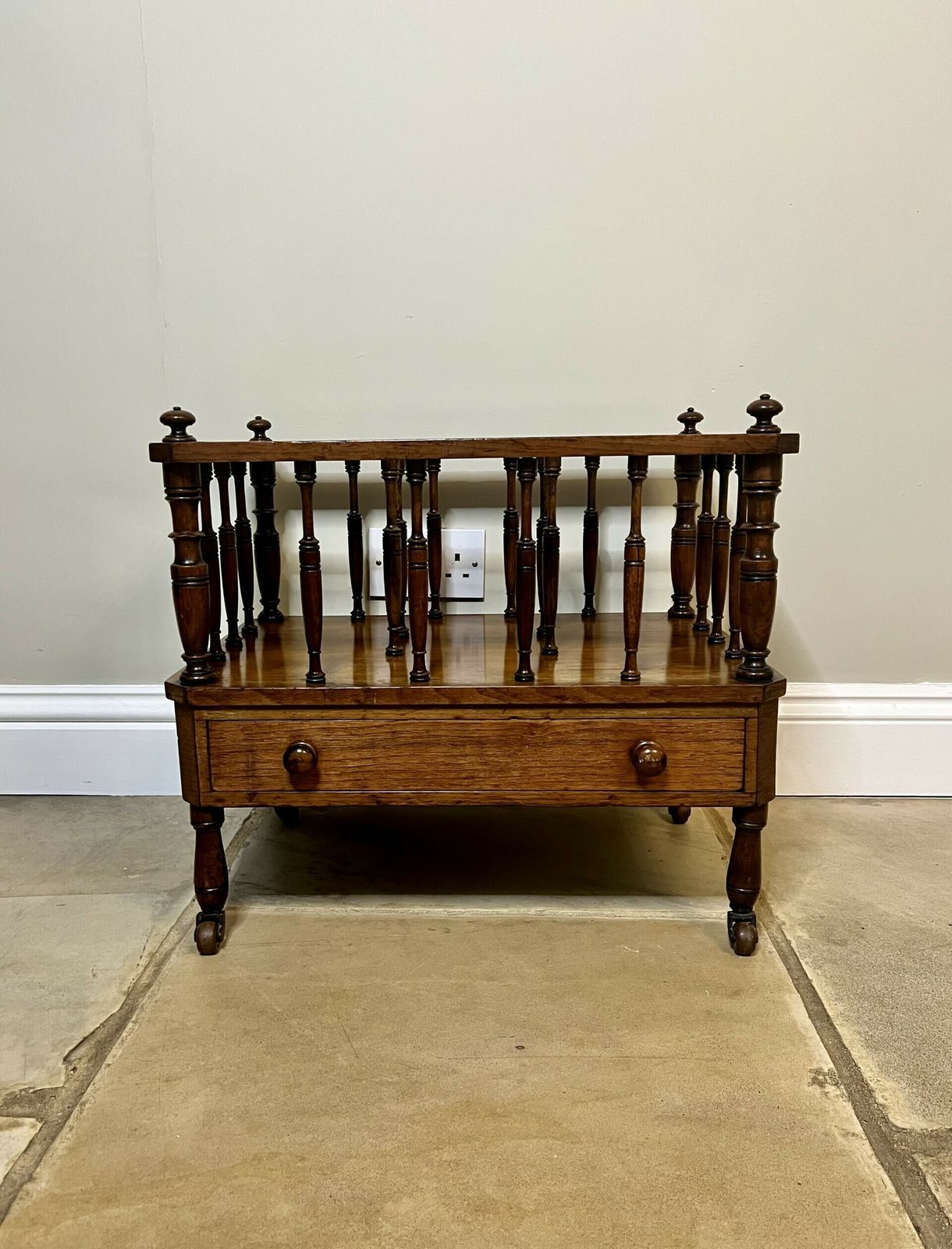 photo furniture Victorian Quality Figured Walnut Canterbury