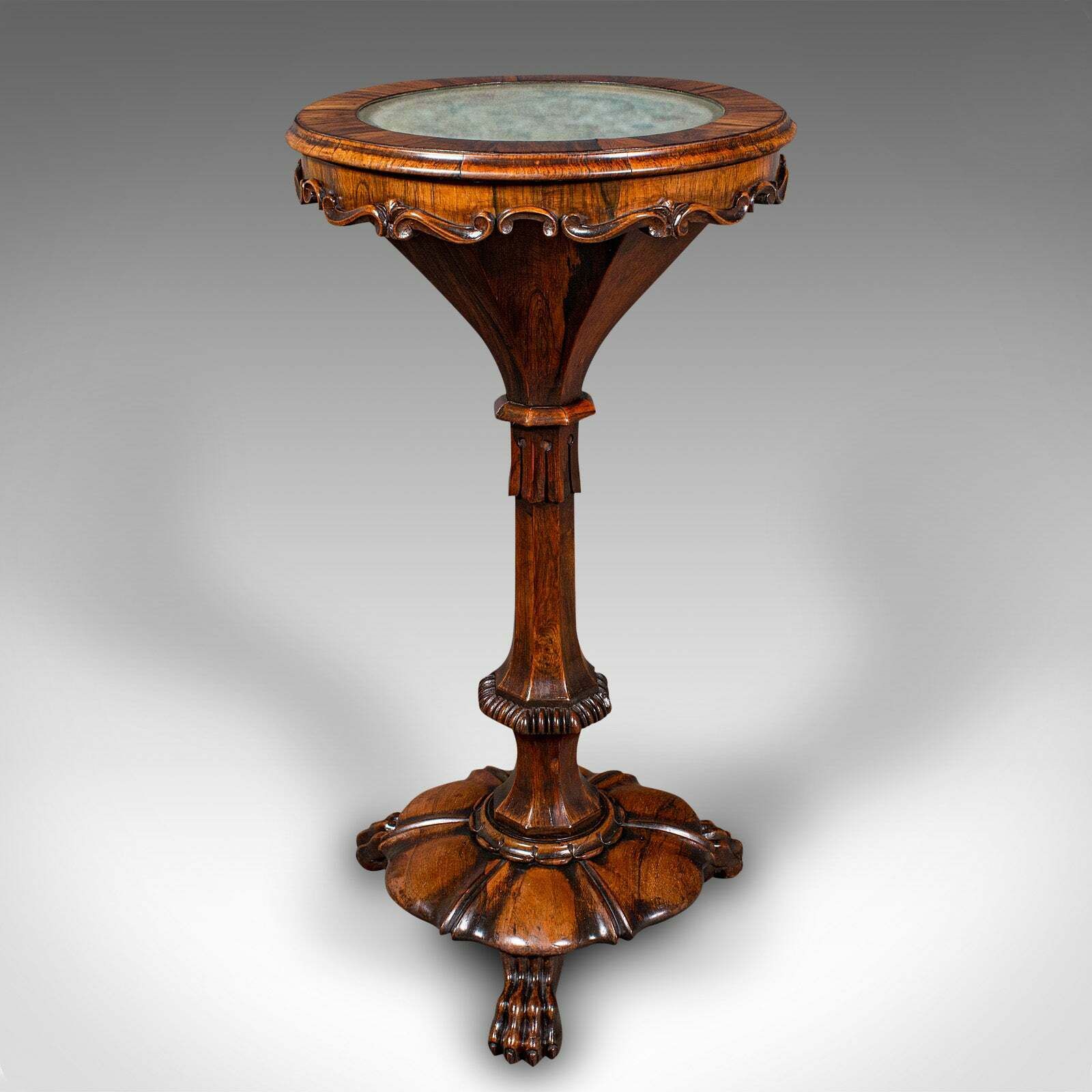 Antique Sewing Table, English, Needlepoint Tapestry, Crafting Stand, William IV photo 2850.0