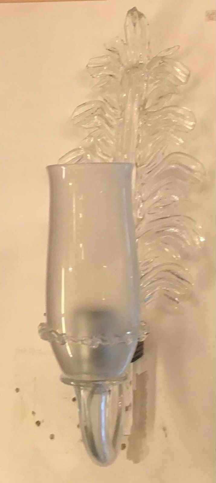 Seguso Vetri D'arte Appliques Murano Glass Metal Crome 1950 Italy photo vintage