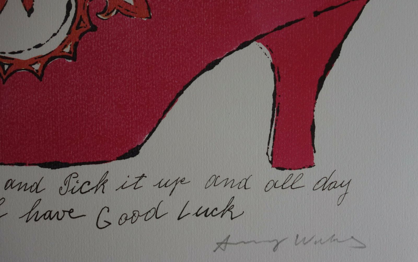 Fine Pop Art Illustration Print   Shoe, Andy Warhol, Signed & Stamped With Estate Stamp photo for sale