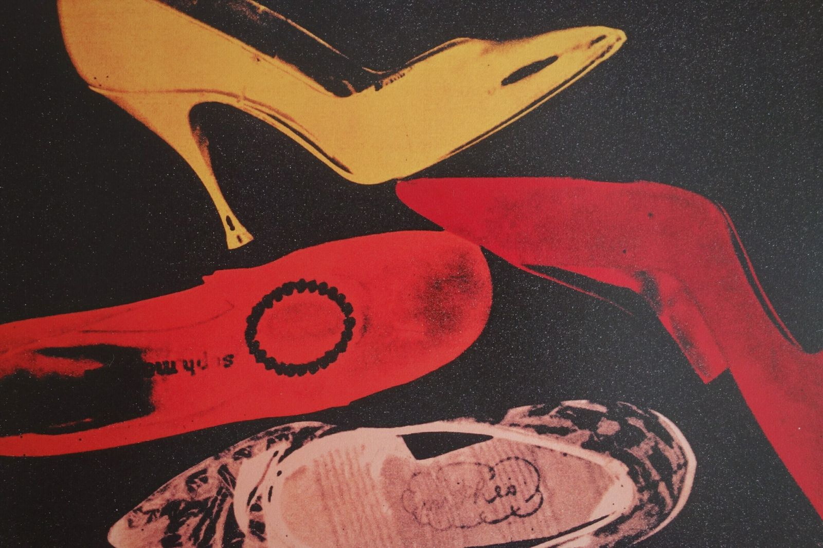 Fine Pop Art Shoes Print   Andy Warhol, Stamp Signed & Stamped With Refrence Stamp photo for sale