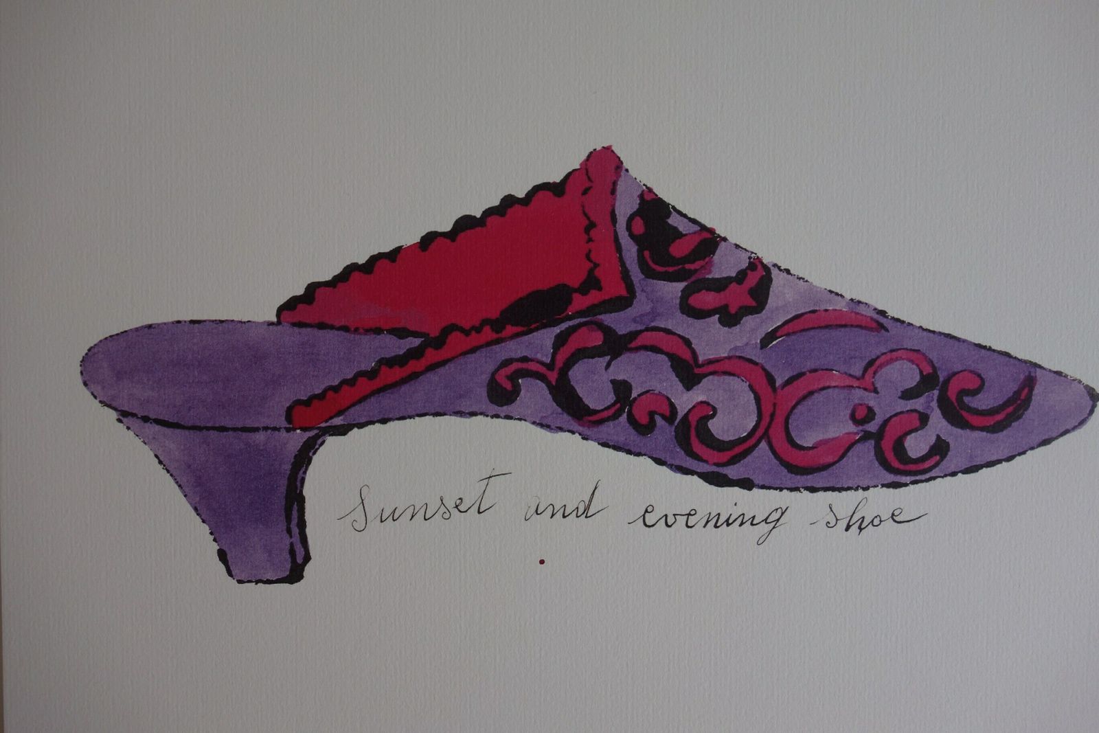 Fine Pop Art Illustration Print   Shoe, Andy Warhol, Signed & Stamped With Estate Stamp photo furniture