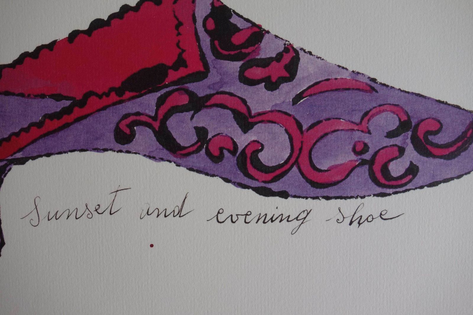 Fine Pop Art Illustration Print   Shoe, Andy Warhol, Signed & Stamped With Estate Stamp photo for sale