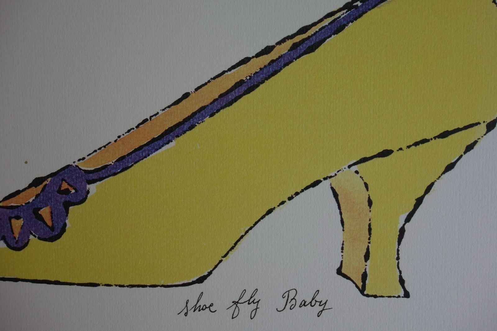 Fine Pop Art Illustration Print   Shoe, Andy Warhol, Signed & Stamped With Estate Stamp photo for sale