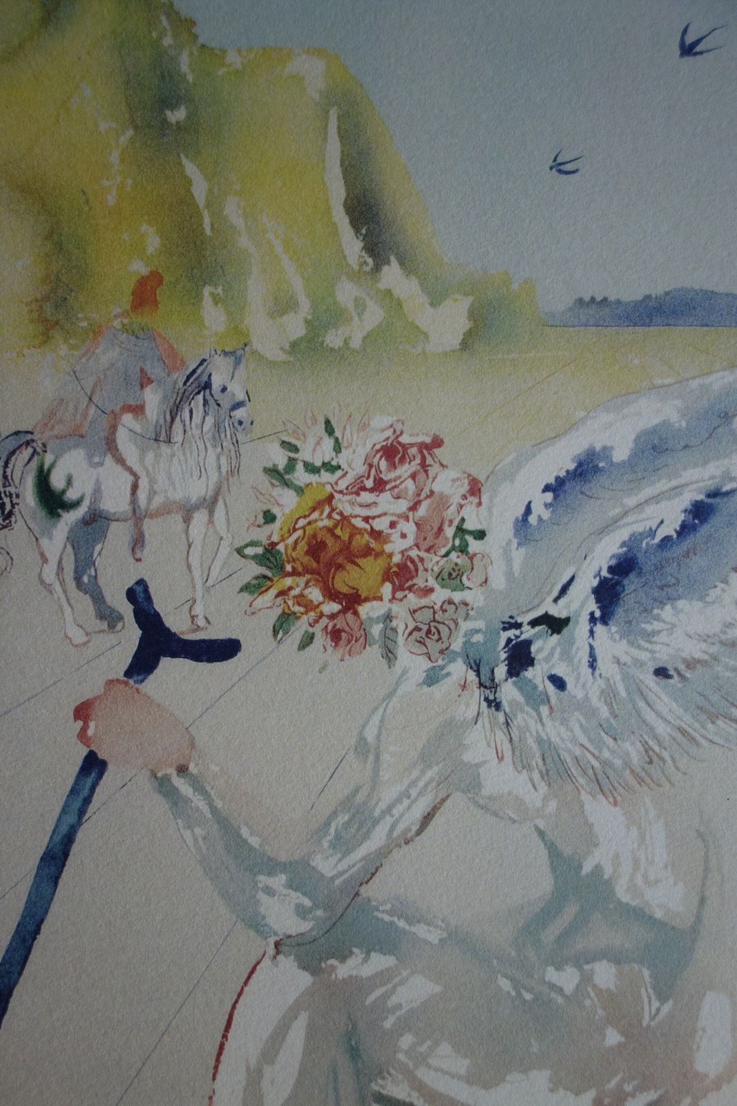 Fine Surrealist Limited Edition Print, Angel, Salvador Dali, Signed & Numbered In Pencil photo Art
