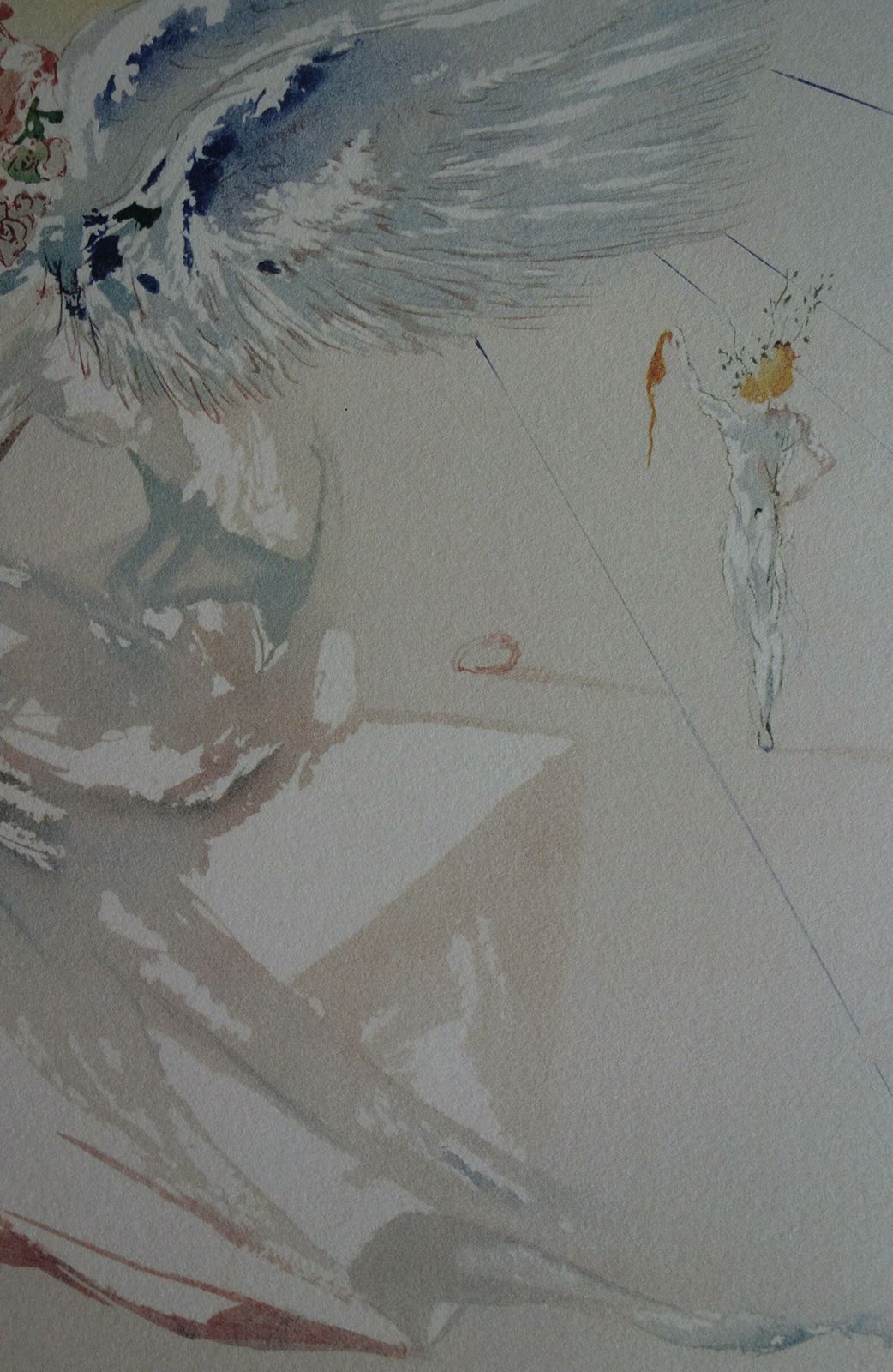 Fine Surrealist Limited Edition Print, Angel, Salvador Dali, Signed & Numbered In Pencil photo vintage