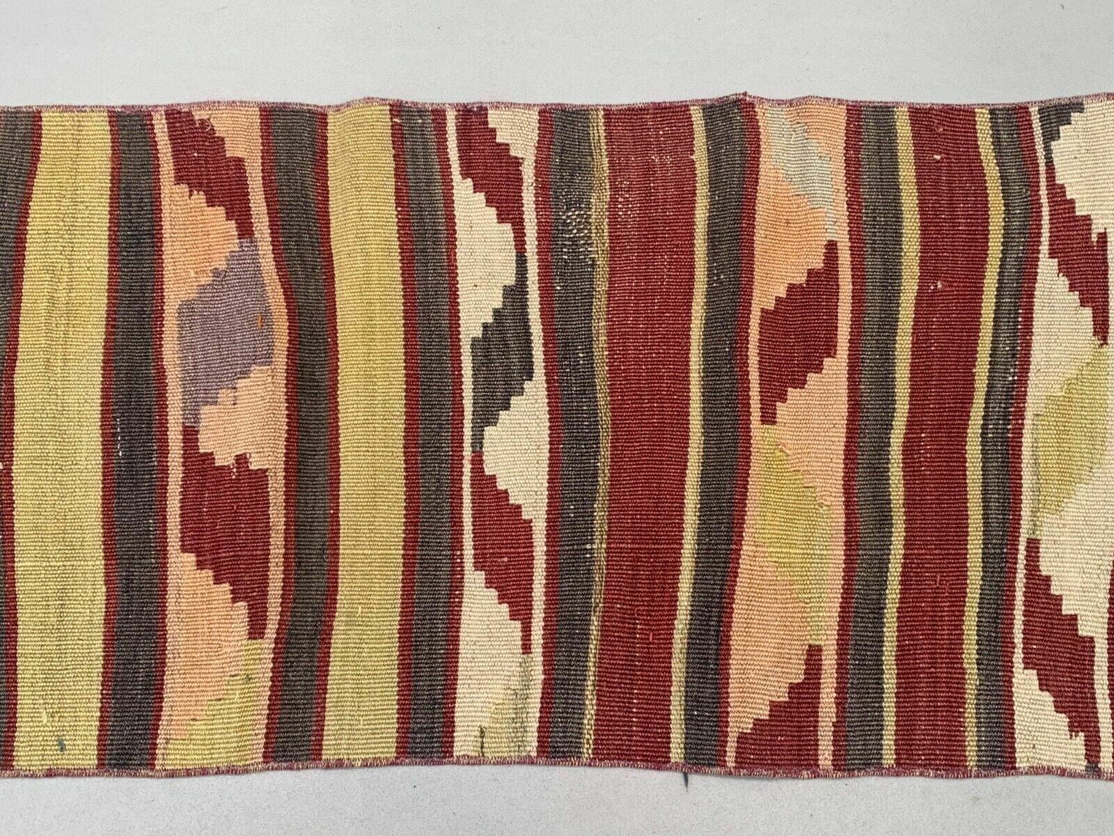 photo for sale Old Turkish Narrow Kilim Runner 265x52 Cm Shabby Chic, Vintage Kelim
