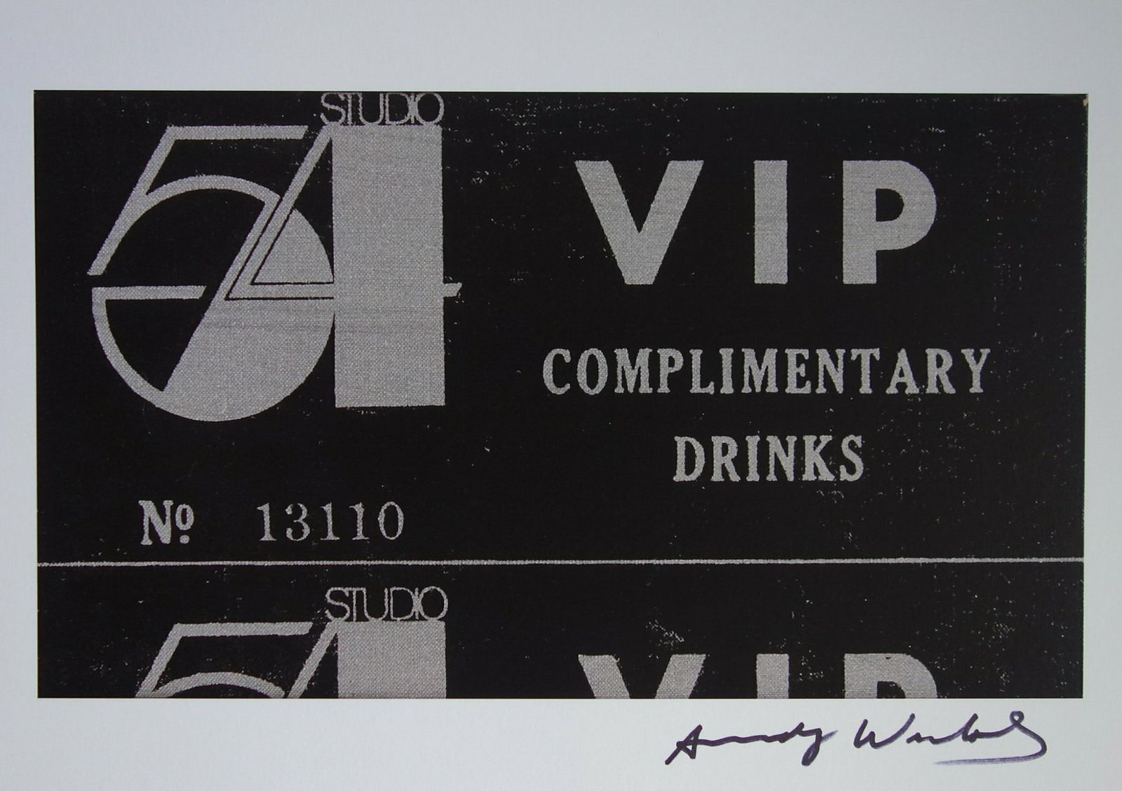 Fine Pop Art Limited Edition Print   Studio 54 Vip Tickets, Andy Warhol, Signed & Numbered photo furniture