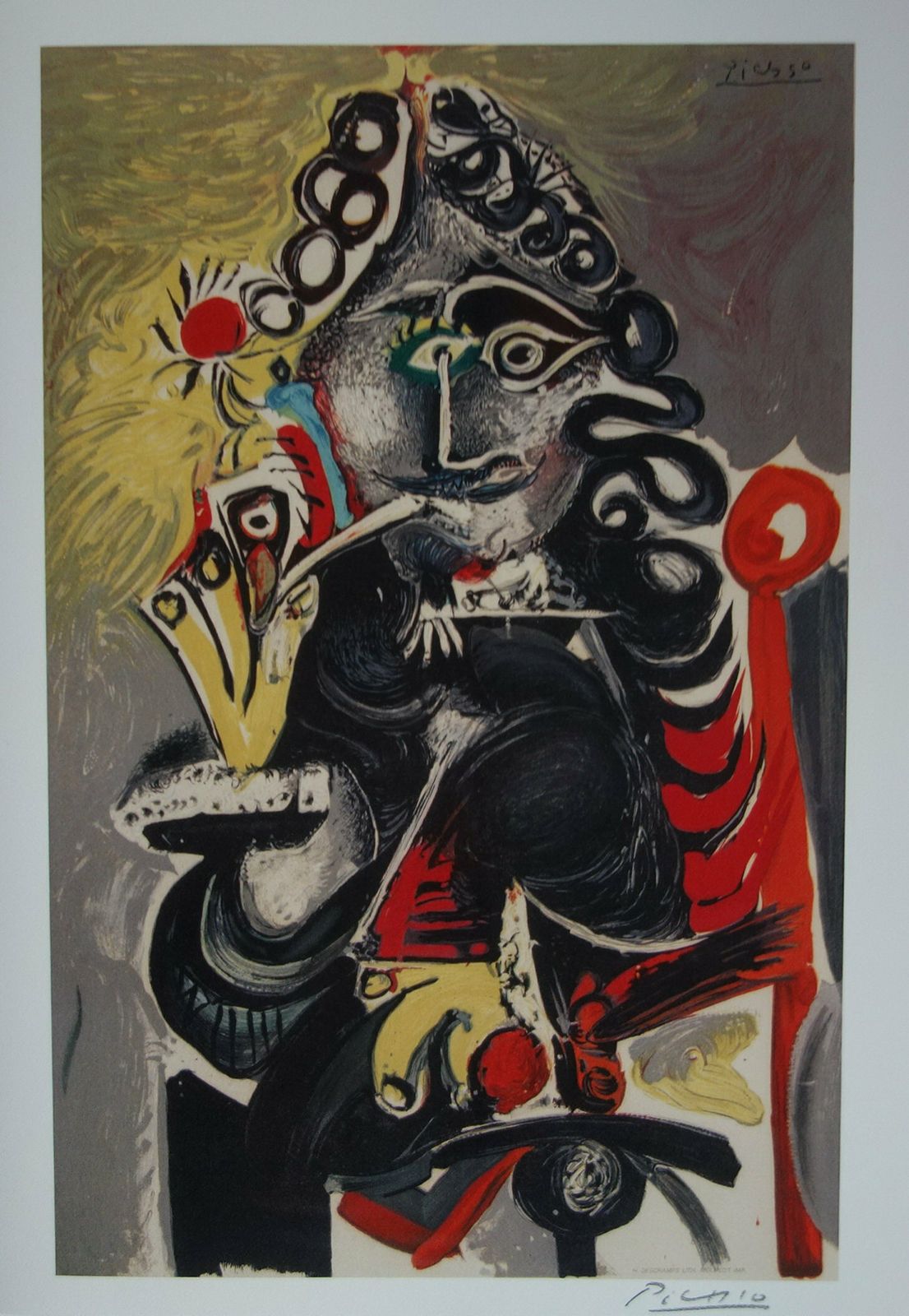 Fine Cubist Limited Edition Print   Musketeer, Pablo Picasso, Hand Signed & Stamped photo vintage