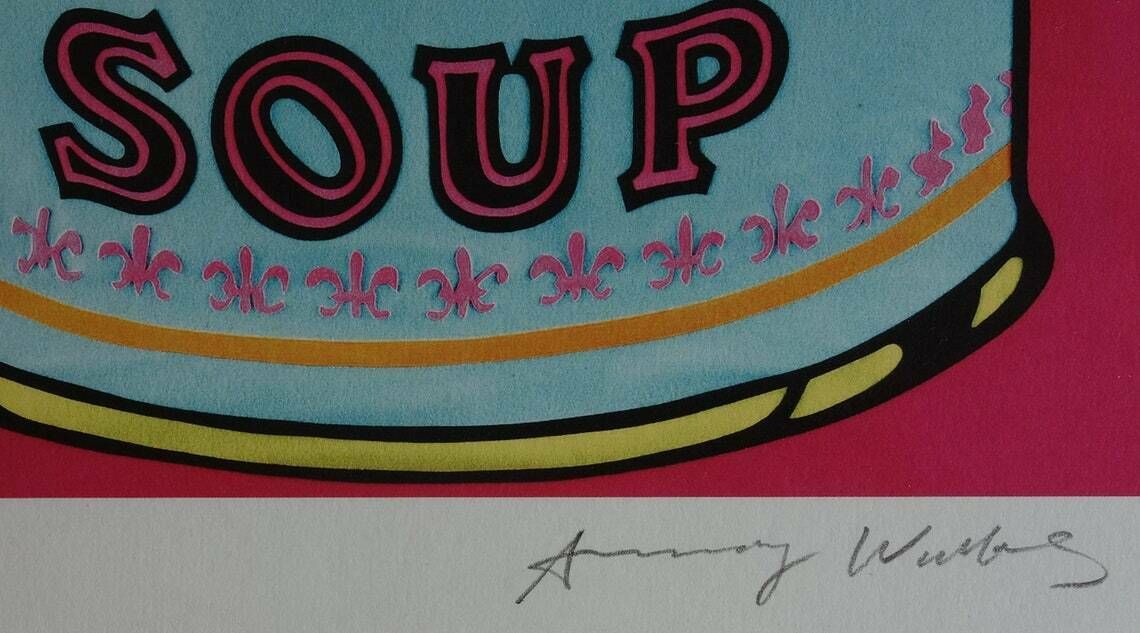 Fine Pop Art Limited Edition Trial Proof Print – Campbell’s Soup Can, Andy Warhol, Hand Signed photo Art