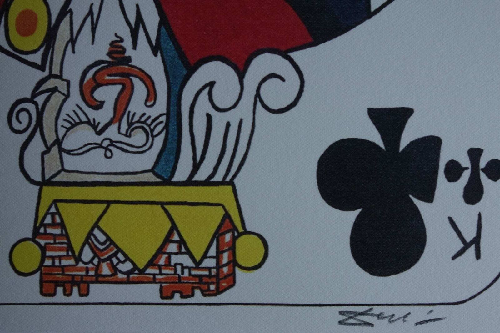 Fine Surrealist Limited Edition Print, Surreal Playing Cards   King   Clubs, Salvador Dali, Signed & Numbered In Pencil photo Home Decor