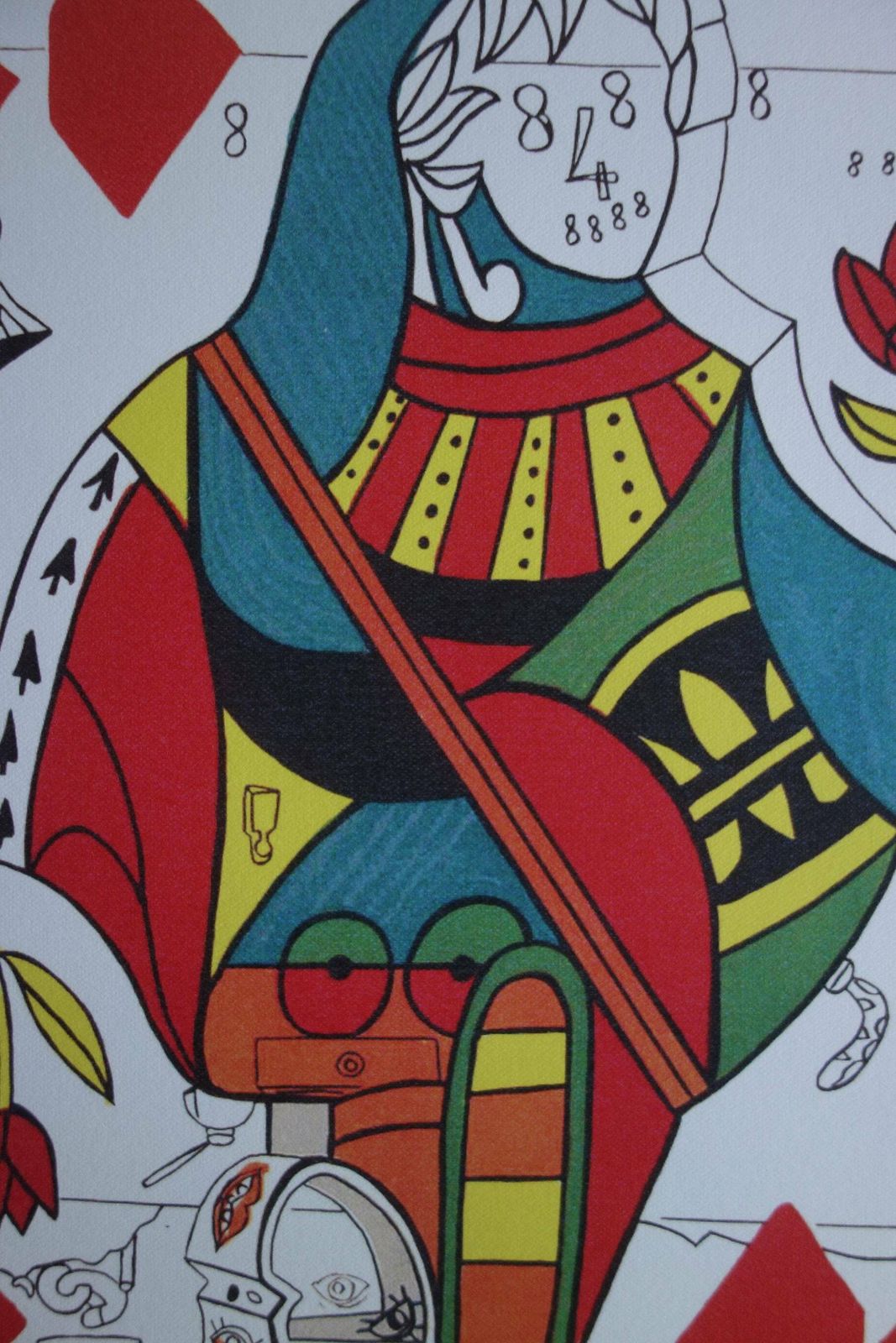 Fine Surrealist Limited Edition Print, Surreal Playing Cards   Queen   Diamonds, Salvador Dali, Signed & Numbered In Pencil photo 164.0