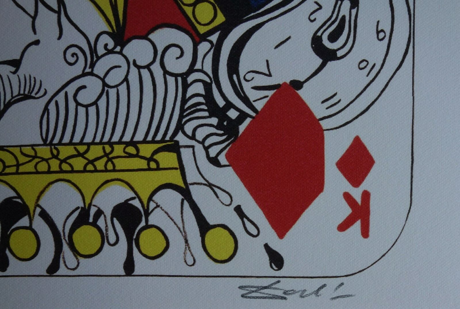 Fine Surrealist Limited Edition Print, Surreal Playing Cards   King   Diamonds, Salvador Dali, Signed & Numbered In Pencil photo for sale
