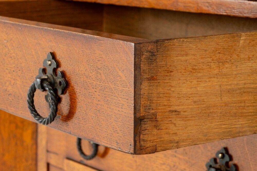 Period Victorian Wellington Chest Blonde Oak photo Furniture