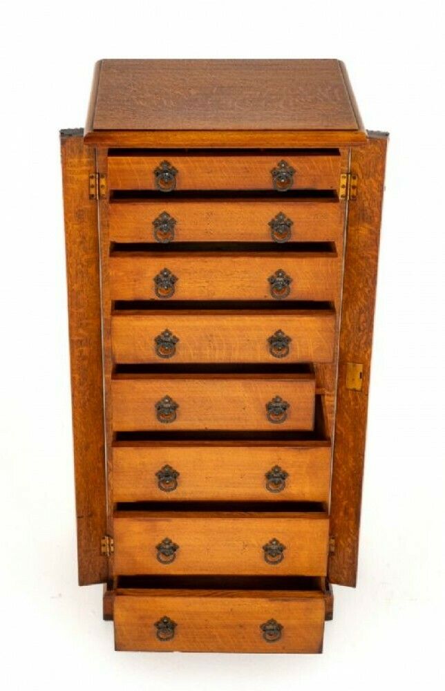 Period Victorian Wellington Chest Blonde Oak photo 1795.0