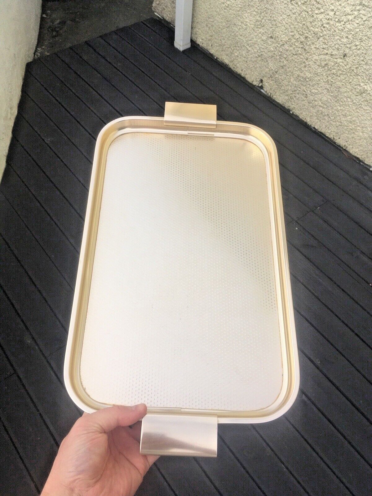 photo furniture Vintage 50's Rose Gold Anodised Cocktail Drinks Serving Tray Retro 60s Woodmet