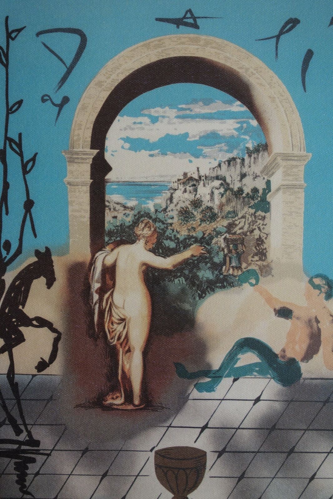 Fine Surrealist Limited Edition Print, Salvador Dali, Signed & Numbered In Pencil photo furniture