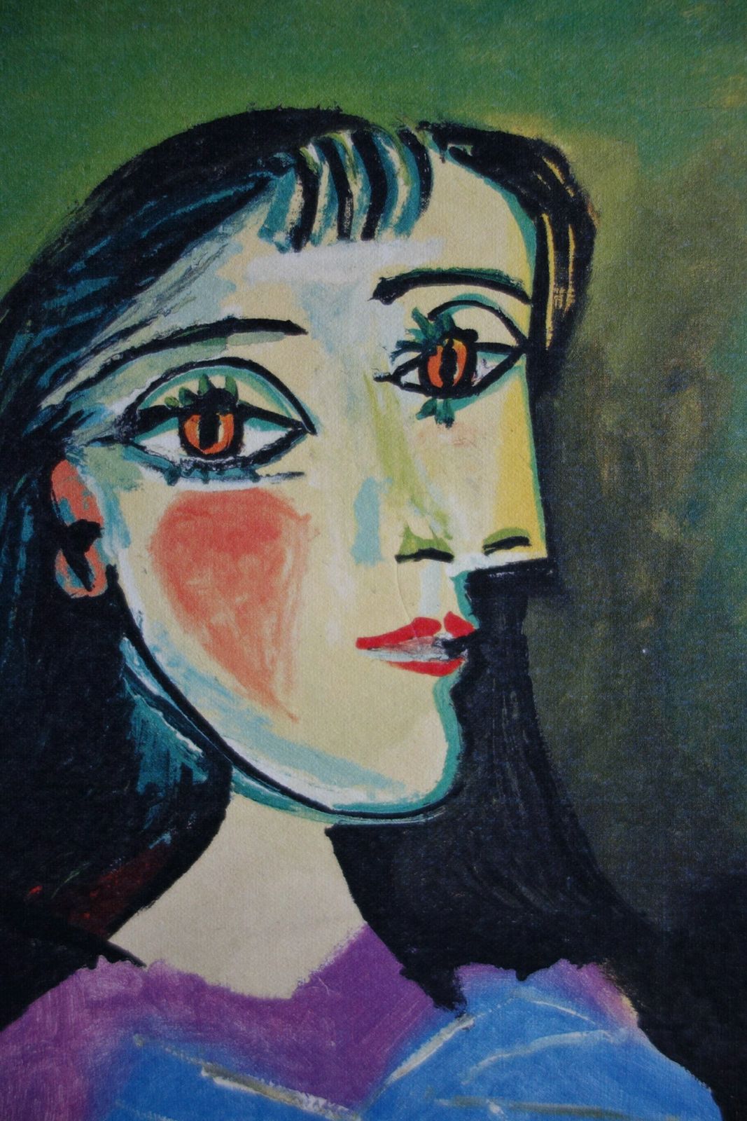 Fine Cubist Edition Print   Portrait Of A Woman, Pablo Picasso, Signed & Stamped photo Art