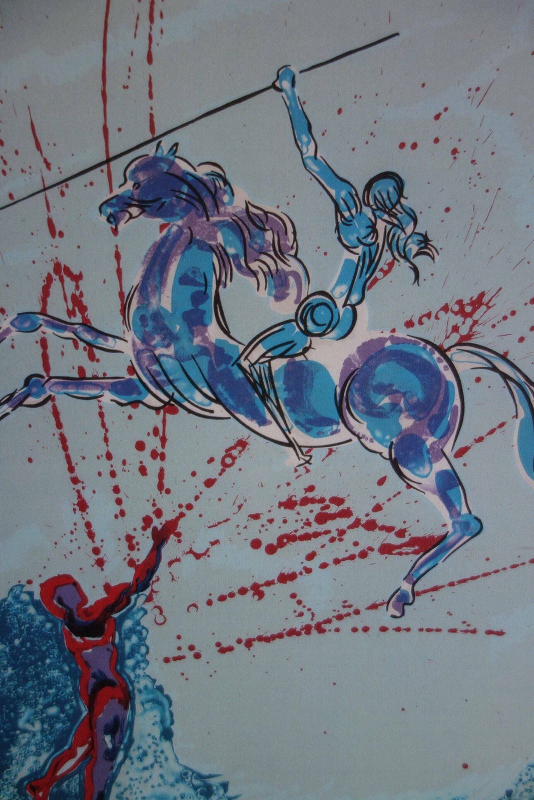 Fine Surrealist Limited Edition Print, Horse Rider, Salvador Dali, Signed & Numbered In Pencil photo Art