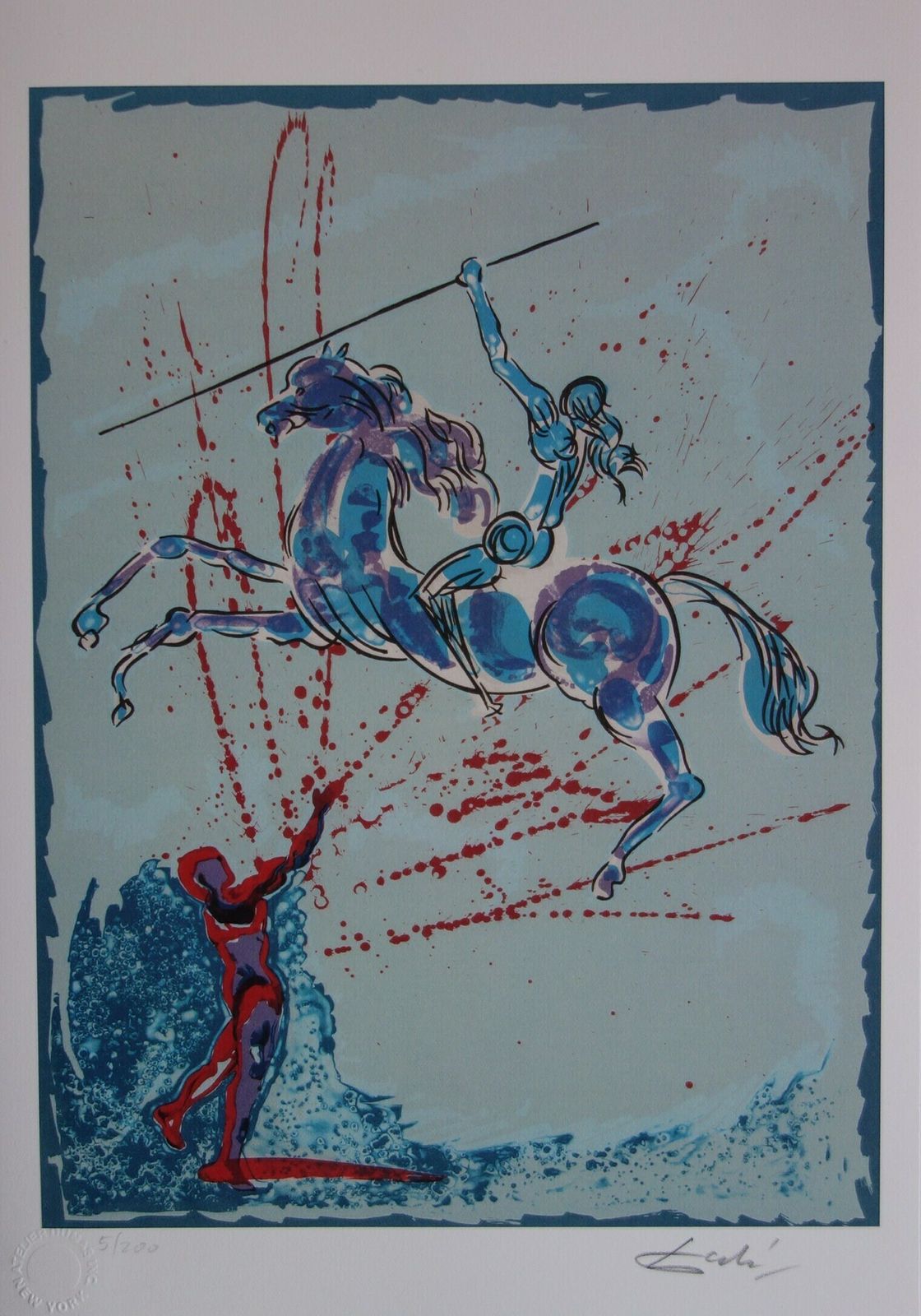 photo furniture Fine Surrealist Limited Edition Print, Horse Rider, Salvador Dali, Signed & Numbered In Pencil
