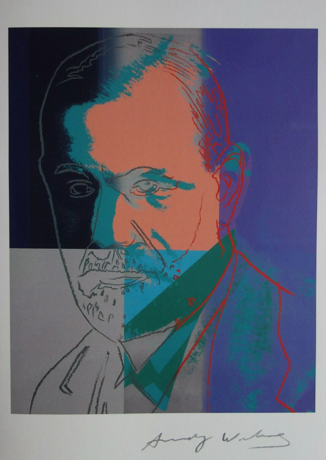 Fine Pop Art Limited Edition Print – Celebrity Portrait Series   Sigmund Freud, Andy Warhol, Signed & Numbered