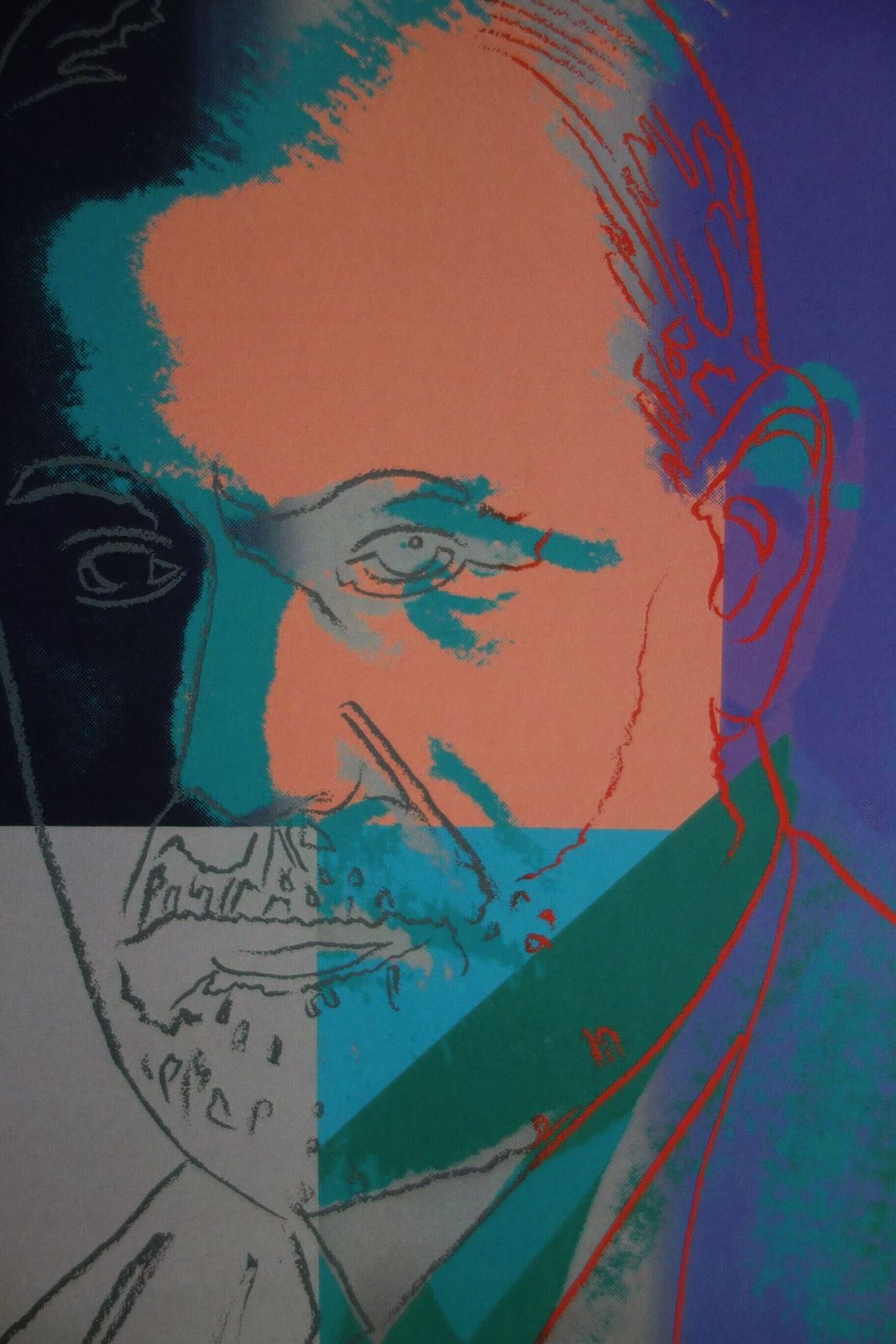 Fine Pop Art Limited Edition Print – Celebrity Portrait Series   Sigmund Freud, Andy Warhol, Signed & Numbered photo furniture