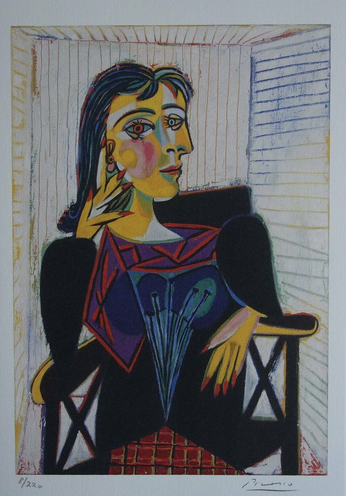 Fine Cubist Limited Edition Print   Portrait Of A Woman, Pablo Picasso, Hand Signed & Numbered