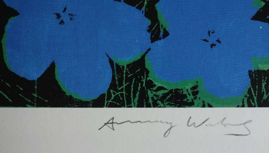 Fine Pop Art Limited Edition Print – Flowers, Andy Warhol, Stamp Signed & Numbered photo Art