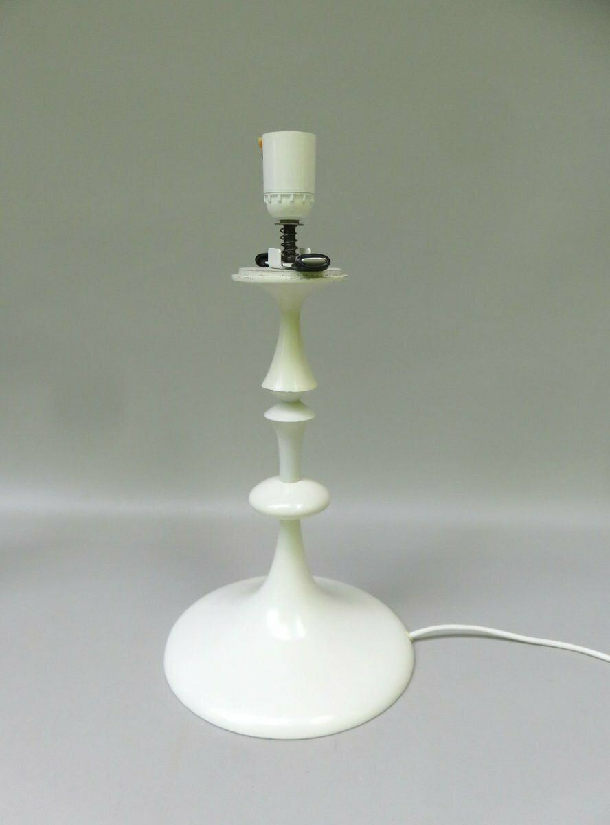 Lighting Large Space Age Table Lamps In Tempe Wood Aluminum And Glass From Temde 1970s Set Of 2 photo
