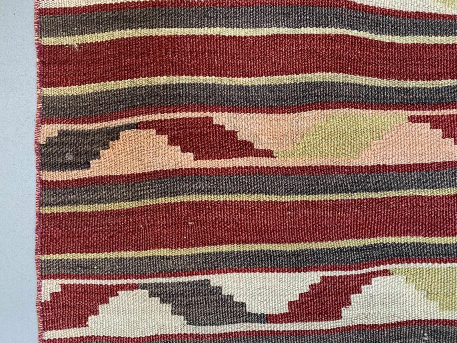Old Turkish Narrow Kilim Runner 270x53 Cm Shabby Chic, Vintage Kelim photo for sale