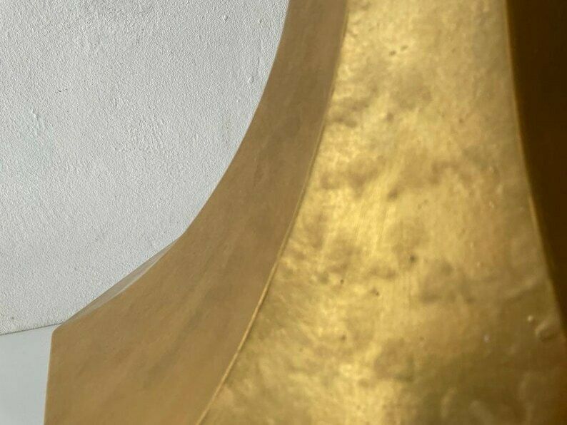 Exclusive Gold Ceramic German Pendant Lamp By Licht+Wohnen, Karlsruhe, 1970s, Germany photo vintage