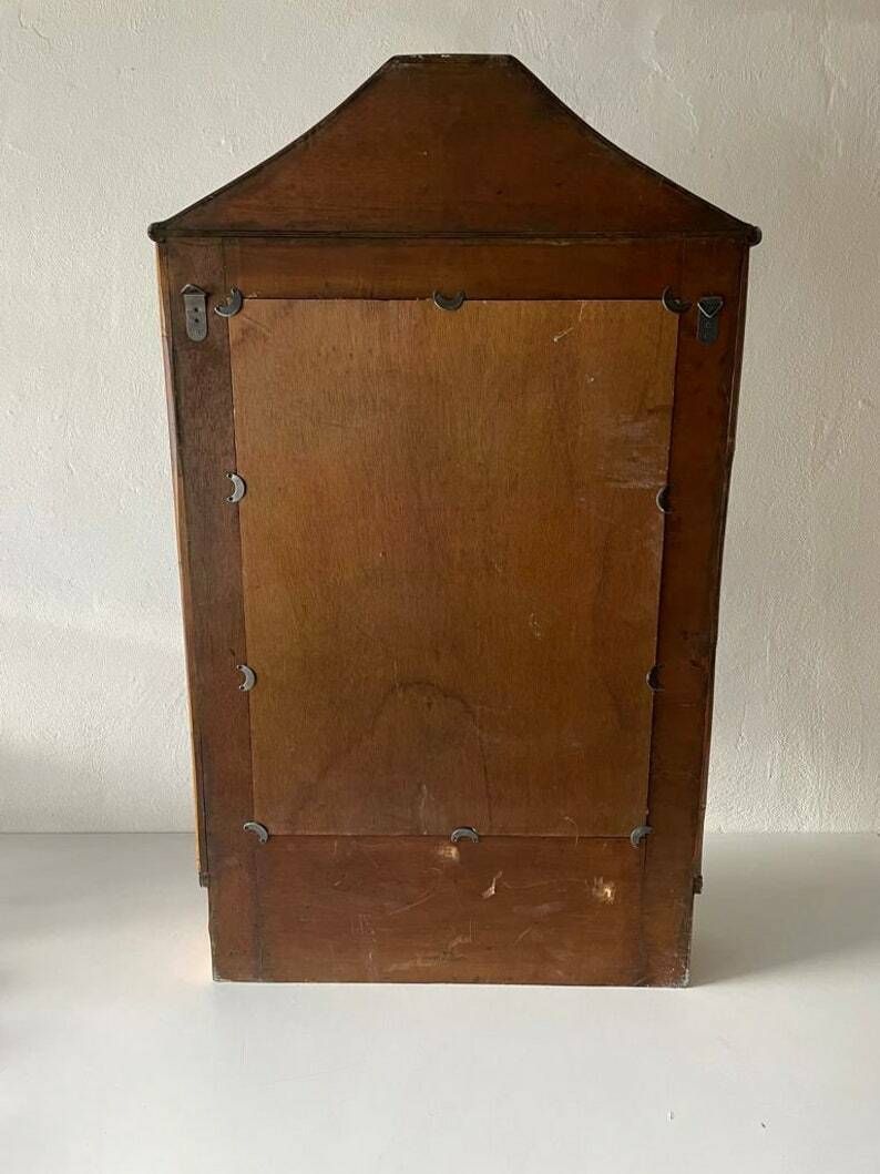 Beautifully Hand Crafted Bamboo Xl Wall Mirror With 2 Drawers, 1960s photo vintage