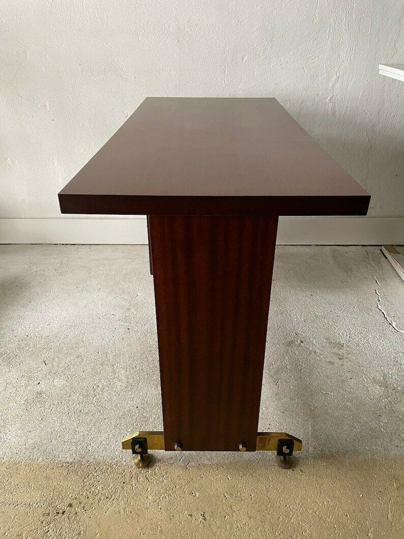 Mid Century Modern Italian Desk With 5 Drawers, 1960s, Italy photo vinterior