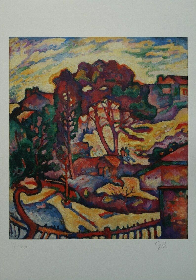 Fine Cubist Limited Edition Print – Landscape, Georges Braque, Signed & Numbered