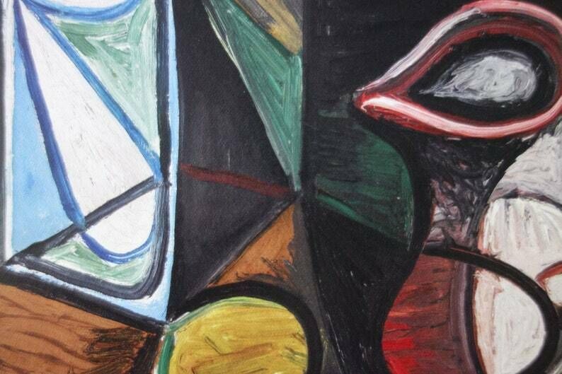 Fine Cubist Limited Edition Print – Still Life, Pablo Picasso, Signed & Numbered photo furniture